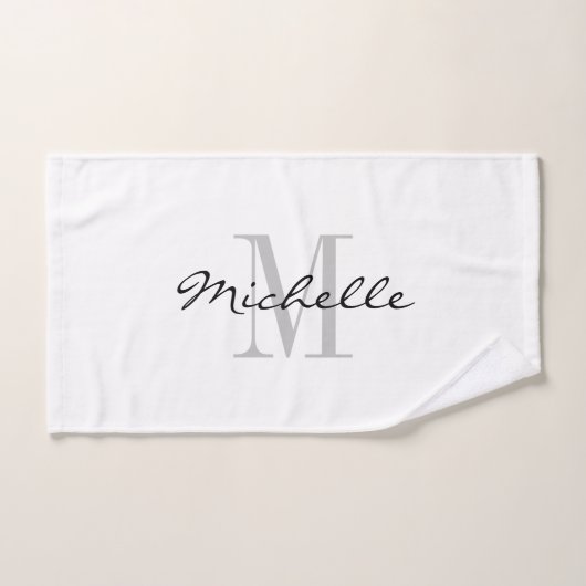 Mit Monogramm Badezimmertuch-Set Badhandtuch Set (Handtuch)