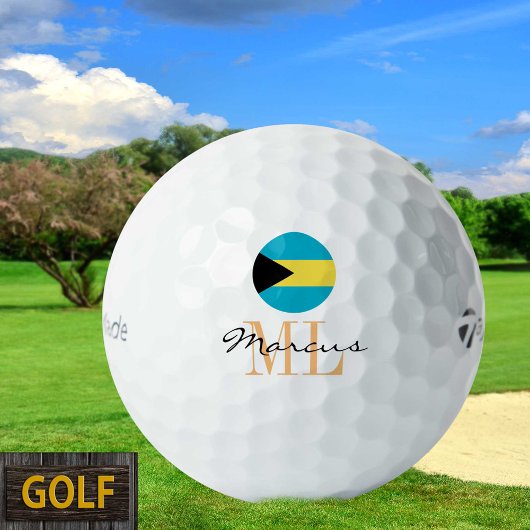 Mit Monogramm Bahamas Flag & Bahamas Golf Balls Golfball