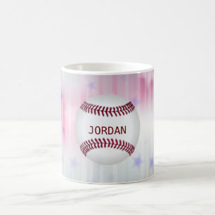 Mit Monogramm Baseball Kaffeetasse