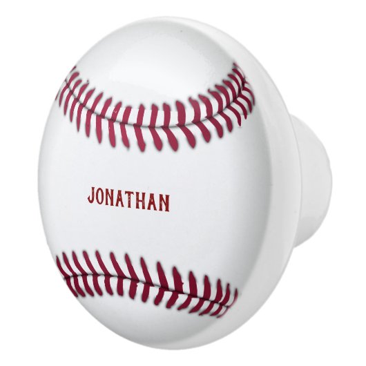 Mit Monogramm Baseball Keramikknauf (Rechts)