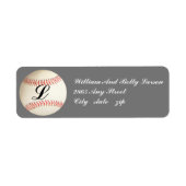 MIT MONOGRAMM BASEBALL, - RÜCKSENDEADRESSEN-AUFKLE (Vorne)
