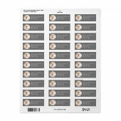 MIT MONOGRAMM BASEBALL, - RÜCKSENDEADRESSEN-AUFKLE (Vorne)