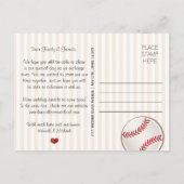 Mit Monogramm Baseball Save the Date Ankündigungspostkarte (Rückseite)