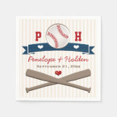 MIT MONOGRAMM BASEBALL WEDING SERVIETTE (Vorderseite)