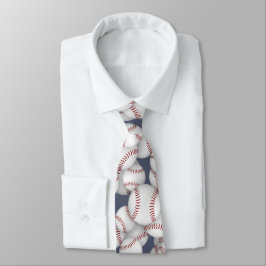 mit Monogramm Baseballmuster Krawatte