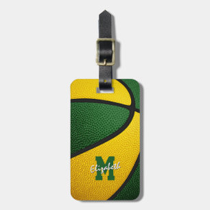 mit Monogramm Basketball Gepäckanhänger