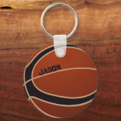 Mit Monogramm Basketball-Schlüsselanhänger Schlüsselanhänger (Vorderseite)