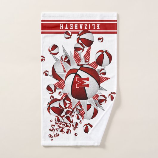 mit Monogramm Basketball-Stars Handtuch (Handtuch)