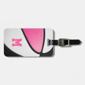 mit Monogramm Basketballfarben Gepäckanhänger (Vorderseite horizontal)