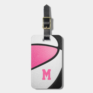 mit Monogramm Basketballfarben Gepäckanhänger