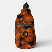 Mit Monogramm Basketballmuster Crossbody Bag (Vorderseite)