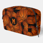 Mit Monogramm Basketballmuster Waschbeutel (Rechte Ecke)