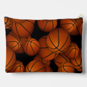 Mit Monogramm Basketballmuster Zubehörtasche (Rückseite)