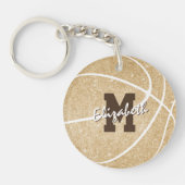 mit Monogramm Basketballsack für Mädchen Schlüsselanhänger (Vorderseite)