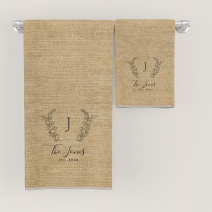 Mit Monogramm Bauernname Badhandtuch Set