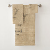 Mit Monogramm Bauernname Badhandtuch Set (Insitu)