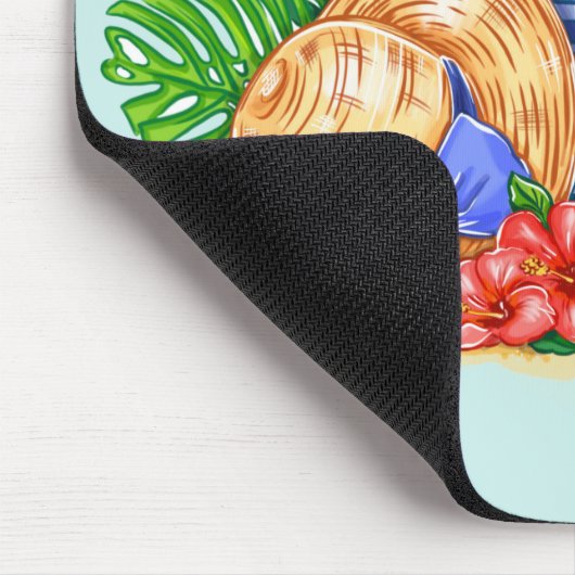 Mit Monogramm Beachy Summer Mouse Pad Mousepad (Ecke)