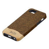 Mit Monogramm bearbeitetes lederner Case-Mate iPhone Hülle (unten)