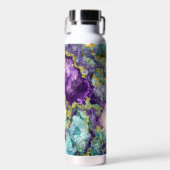 Mit Monogramm Beautiful Amethyst Crystal Geode Trinkflasche (Vorne)