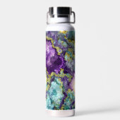 Mit Monogramm Beautiful Amethyst Crystal Geode Trinkflasche (Rückseite)