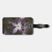 Mit Monogramm Beautiful Lila Clematis Blume Gepäckanhänger (Rückseite horizontal)