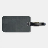 Mit Monogramm, bedrückte Schwarz/Weiß Grunge Moder Gepäckanhänger (Rückseite horizontal)