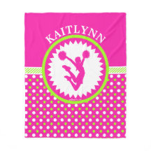 Mit Monogramm Beifall/Pom rosa und grüne