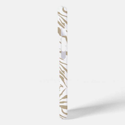 Mit Monogramm Beige Case-Mate iPhone Hülle (Rückseite / Links)