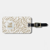 Mit Monogramm Beige Gepäckanhänger (Vorderseite horizontal)