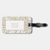 Mit Monogramm Beige Gepäckanhänger (Rückseite horizontal)