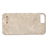 Mit Monogramm Beige Granite iPhone 7 Fall Case-Mate iPhone Hülle (Rückseite (Horizontal))