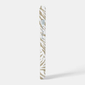 Mit Monogramm Beige iPhone 15 Hülle (Linke Seite)