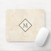 Mit Monogramm Beige-Marmor Mousepad (Mit Mouse)