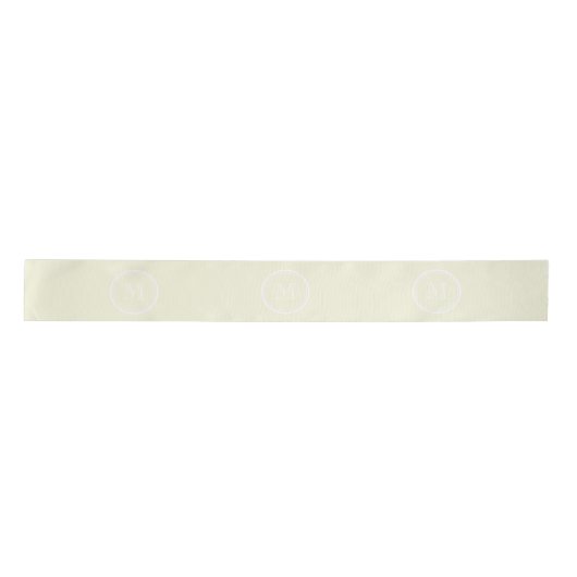 Mit Monogramm beige Spitzen gefärbt Satinband (Vorderseite)