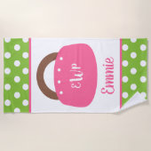 Mit Monogramm Bermuda Bag Personalisiert Beach Han Strandtuch (Vorderseite)