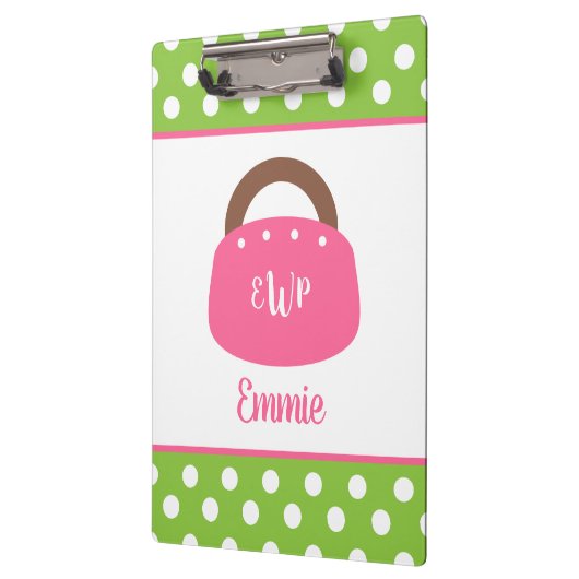 Mit Monogramm Bermuda Bag Personalisiert Clipboard Klemmbrett (Links)