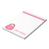 Mit Monogramm Bermuda Bag Personalisiert Notepad Notizblock (Rotiert)