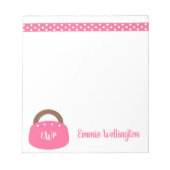 Mit Monogramm Bermuda Bag Personalisiert Notepad Notizblock (Vorderseite)