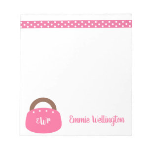 Mit Monogramm Bermuda Bag Personalisiert Notepad Notizblock