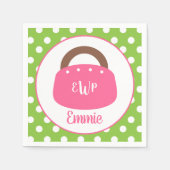 Mit Monogramm Bermuda Bag Personalisiertes Party N Serviette (Vorderseite)