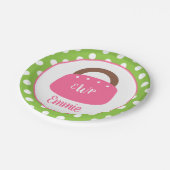 Mit Monogramm Bermuda Bag Personalisiertes Party T Pappteller (Schrägansicht)