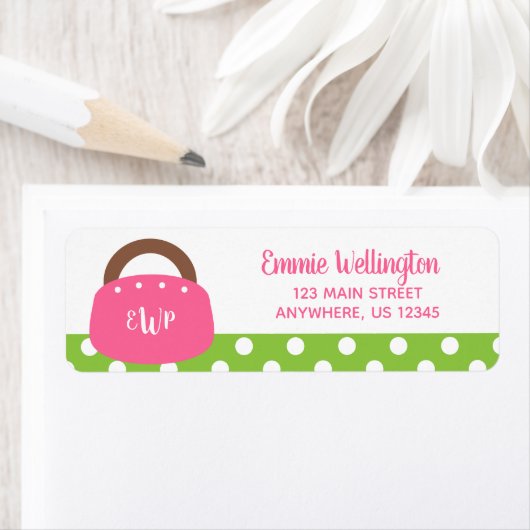 Mit Monogramm Bermuda-Beutel-Rücksendeadressen-Auf (Insitu)