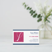 Mit Monogramm Berufliche Mitarbeiterkarte Visitenkarte (Stehend Vorderseite)