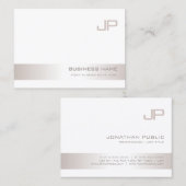 Mit Monogramm Berufliche moderne Elegant-Vorlage Visitenkarte (Vorne/Hinten)