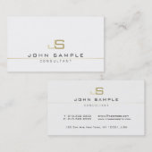 Mit Monogramm Beruflicher Eleganter Berater Visitenkarte (Vorne/Hinten)