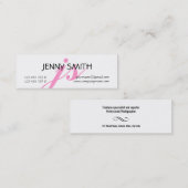 Mit Monogramm beruflicher freiberuflich tätiger Mini Visitenkarte (Vorne/Hinten)