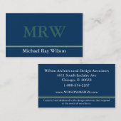 Mit Monogramm berufliches Visitenkarte (Vorne/Hinten)