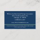 Mit Monogramm berufliches Visitenkarte (Rückseite)