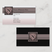 mit Monogramm berufliches Visitenkarte (Vorne/Hinten)