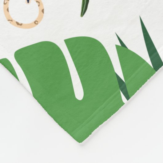 Mit Monogramm, bezaubernde Safari-Muster-Raccos we Fleecedecke (Ecke)